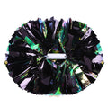 Hooshing 2Pcs Black Cheerleading Pom Poms Rainbow Cheer Pom Poms With Baton Handle For Kids Girls School Sports Team Spirit Game
