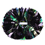 Hooshing 2Pcs Black Cheerleading Pom Poms Rainbow Cheer Pom Poms With Baton Handle For Kids Girls School Sports Team Spirit Game