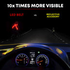 Illumiseen Led Reflective Belt Sash  High Visibility Led Lights With 2 Lighting Modes  Adjustable Quick Release Buckle  Usb Rech