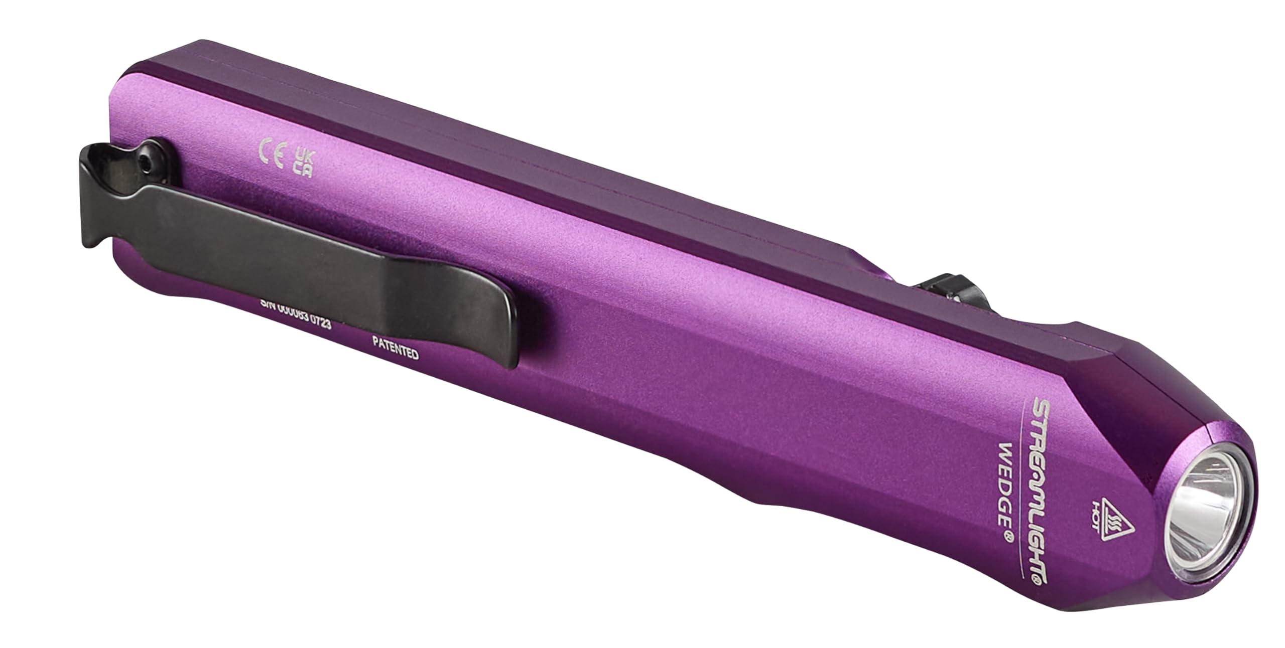 Streamlight 88818 Wedge 300-Lumen Slim Everyday Carry Flashlight, Includes USB-C Cable, Lanyard, Purple