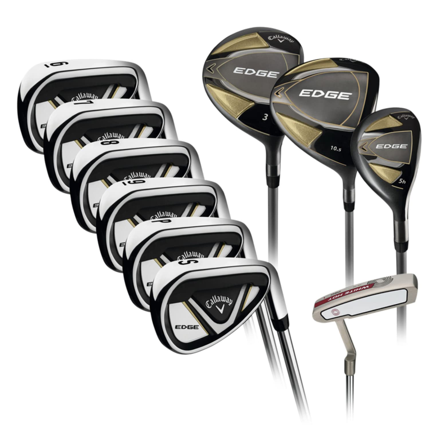 Callaway Edge 10 Piece Unisex'S Graphite & Steel Golf Club Set Right Handed
