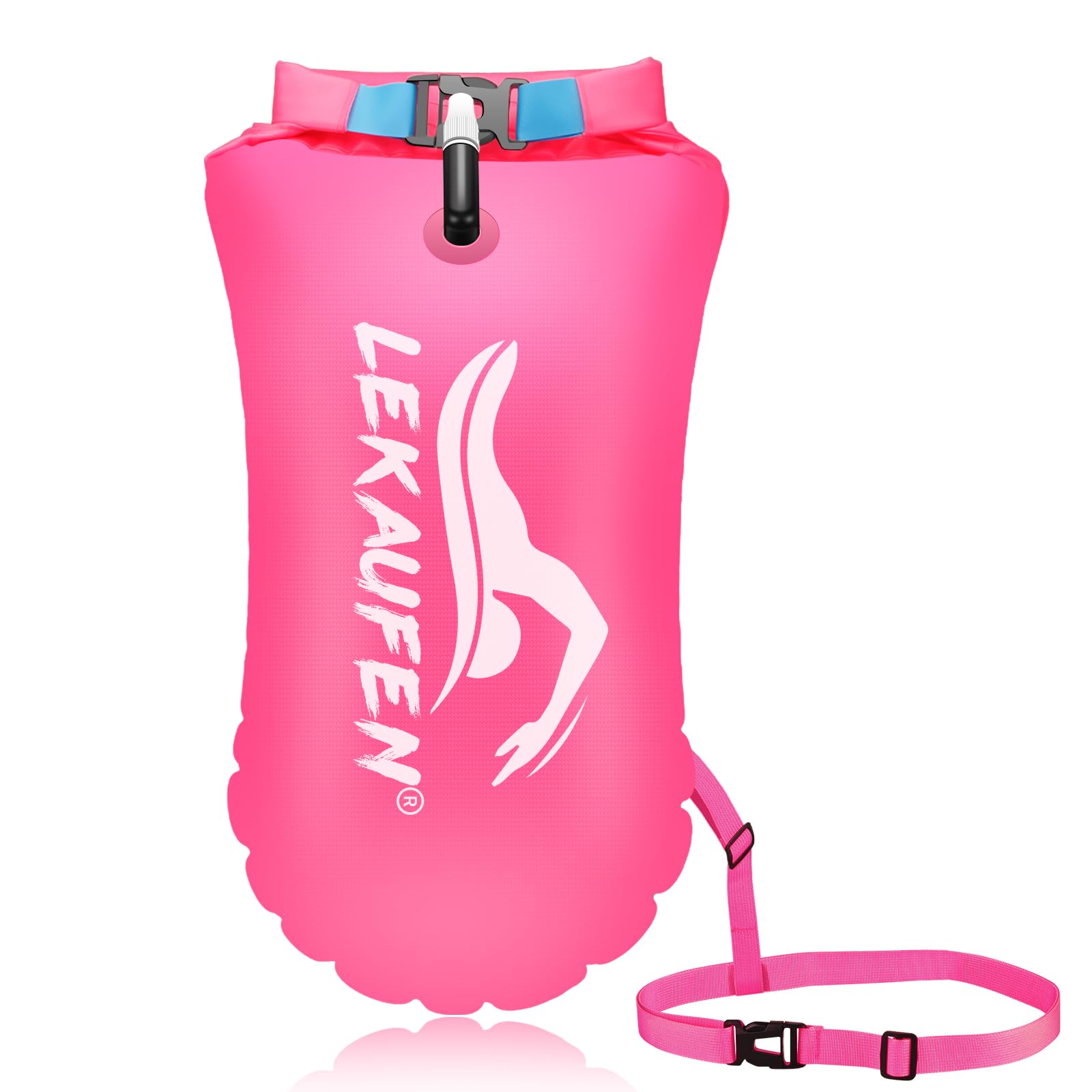 Swim Buoy for Open Water, 20L Swim Safety Float Waterproof Dry Bag for Swimmers Triathletes Kayakers Snorkelers, Swimming Pull B