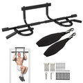 Yes4All Pull Up Bar For Doorway & Ab Straps, Solid 1 Piece Main Bar Construction, Multi Grips Pullup Bar For Home Gym Workout, N