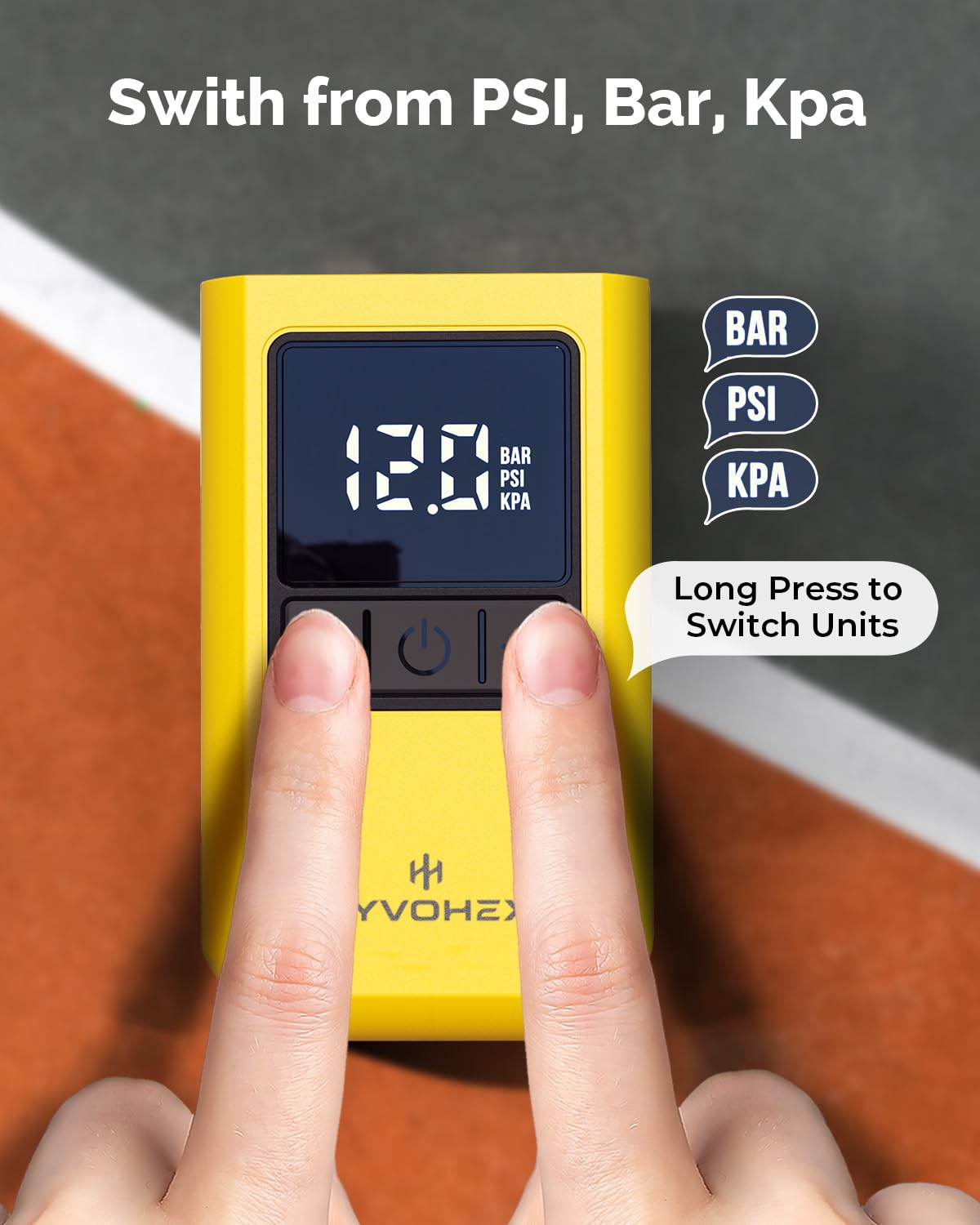 Ball Pump for Sports Balls, HYVOHEX Portable Electric Basketball Pump Ultra Fast Inflation, with Digital LED Display Air Pump fo