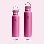 Hydro Flask Water Bottle - Insulated Stainless Steel - Non Spill, Leakproof in 24 Oz Reef Pink