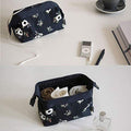Cosmetic Toiletry Makeup Pouch With Portable Travel Multipurpose WaterResistant Zipper Makeup Brush Bags  Black Flower Jspbf7