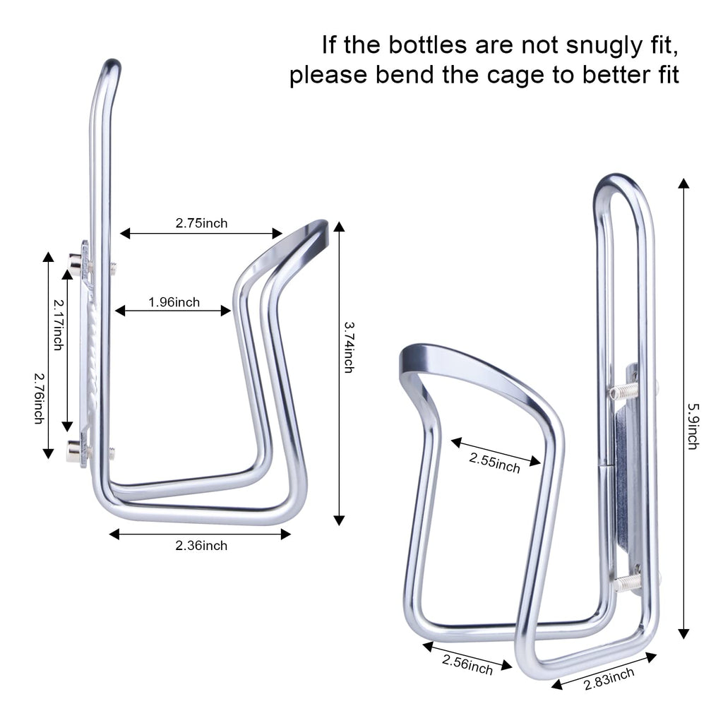 Fivebox Lightweight Aluminum Alloy Bicycle Water Bottle Cage Holder For Outdoor Activities (Silver)