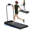 Canisflax Walking Pad with Handle Bar, 2.5HP Walking Pad Treadmill with 10% Incline, Portable Under Desk Treadmill for Home, 300
