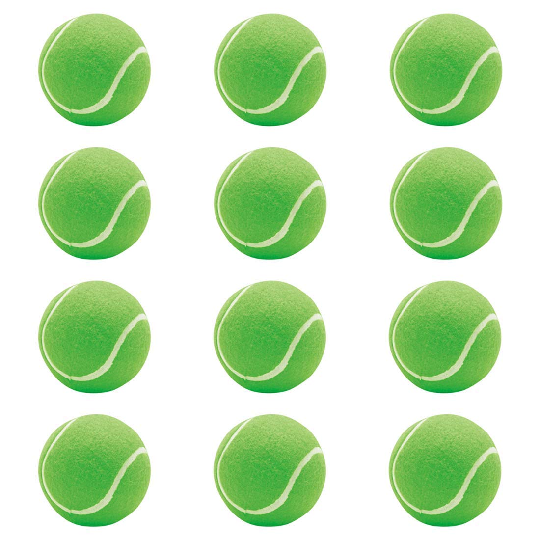 Amifit Light Weight Tennis Ball | Perfect For Recreational Sports, Cricket And Kids, Pack Of 12 (Green)