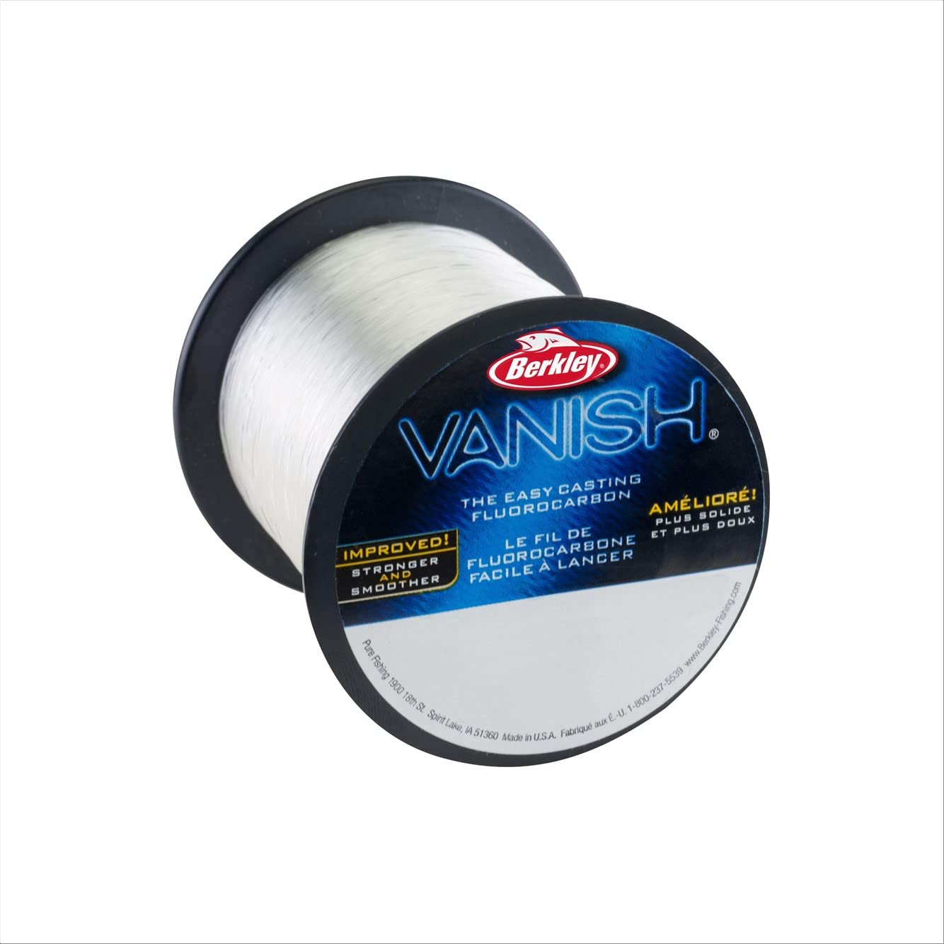 Berkley Vanish, Clear, 30Lb | 13.6Kg, 350Yd | 320M Fluorocarbon Fishing Line, Suitable For Saltwater And Freshwater Environments