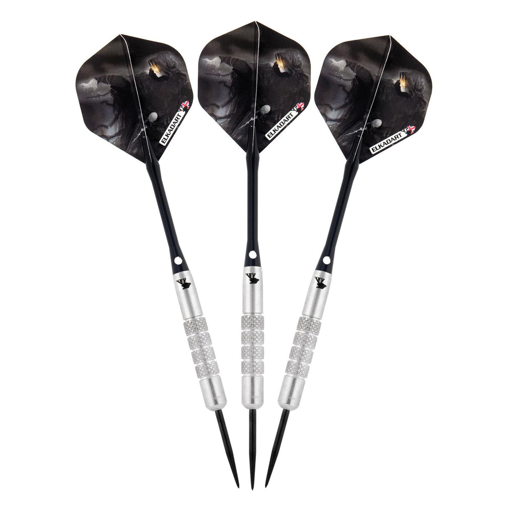 Elkadart Wizard 80% Tungsten Steel Tip Darts With Storage/Travel Case, 24 Grams,Silver