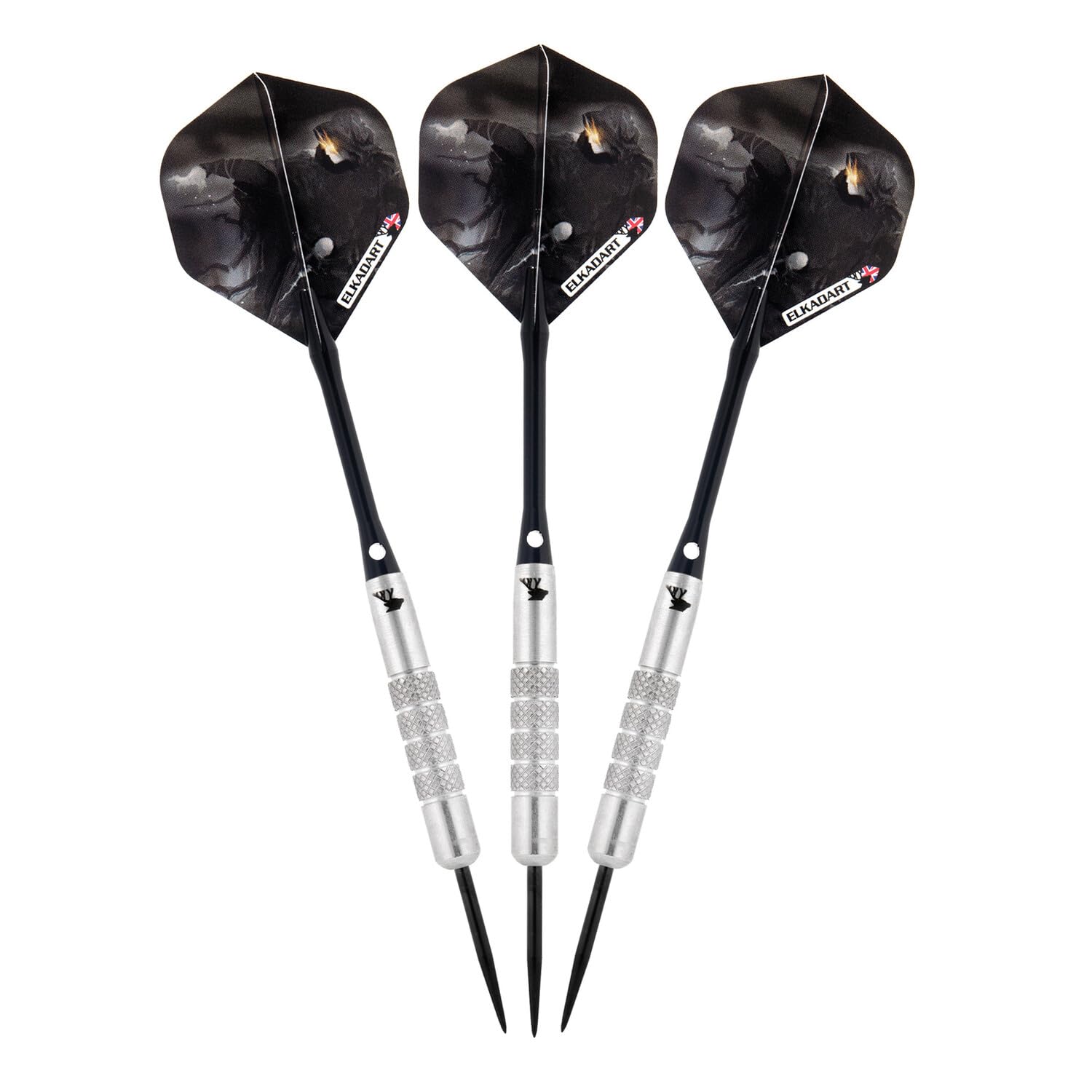 Elkadart Wizard 80% Tungsten Steel Tip Darts With Storage/Travel Case, 24 Grams,Silver