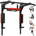Besthls Wall Mounted Pull Up Bar And Dip Station, Heavy Duty Wall Mount Pull-Up Chin Up Bar Multifunctional Home Gym Workout Ind