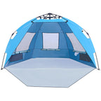 Lets Camp Pop Up Beach Tent For 2 Person,Easy Setup Sun Shelter,Uv Protection With Extended Zippered Porch,Sky Blue