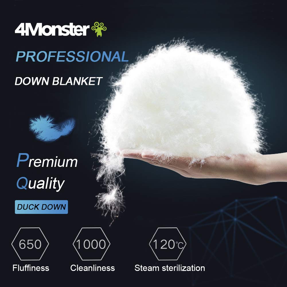 4Monster Down Camping Blanket - Outdoor Travel Quilt Puffy 650 Fill, Packable, Lightweight,Wind & Waterproof | Ideal For Stadium