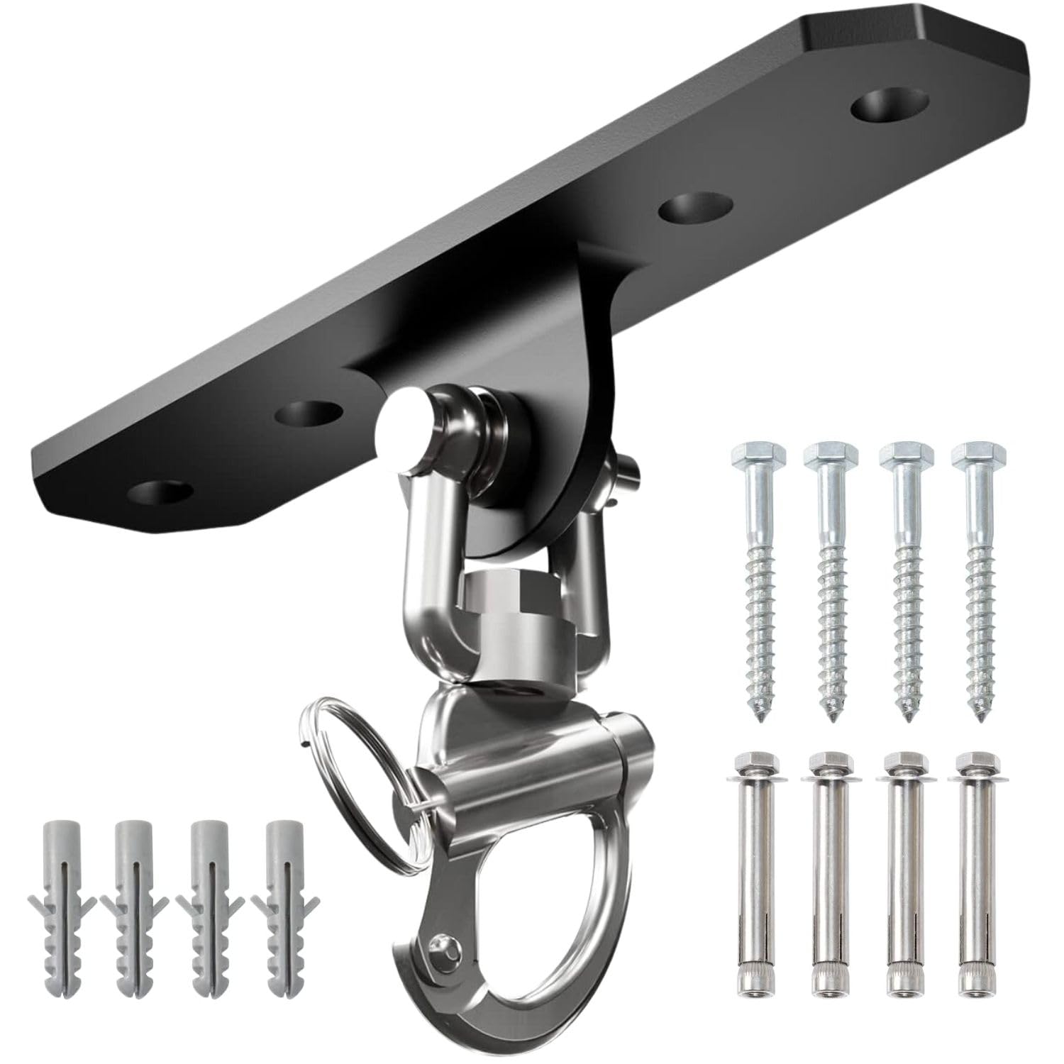 Yes4All Wall Ceiling Mount Hook 360 Rotation, 600 Lbs Capacity Punching Bag Hangers, Heavy Bag Mount For Yoga, Chair, Boxing Bag