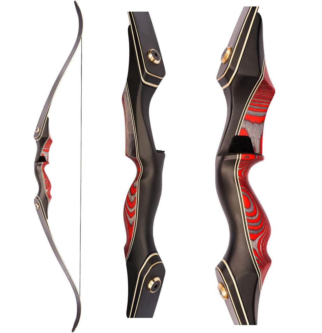 Pmz Recurve Bow And Arrow, Newset Professional Aldults Archery Hunting Bow, 60'' Wooden Takedown Bow, For Youth Beginners To Adv