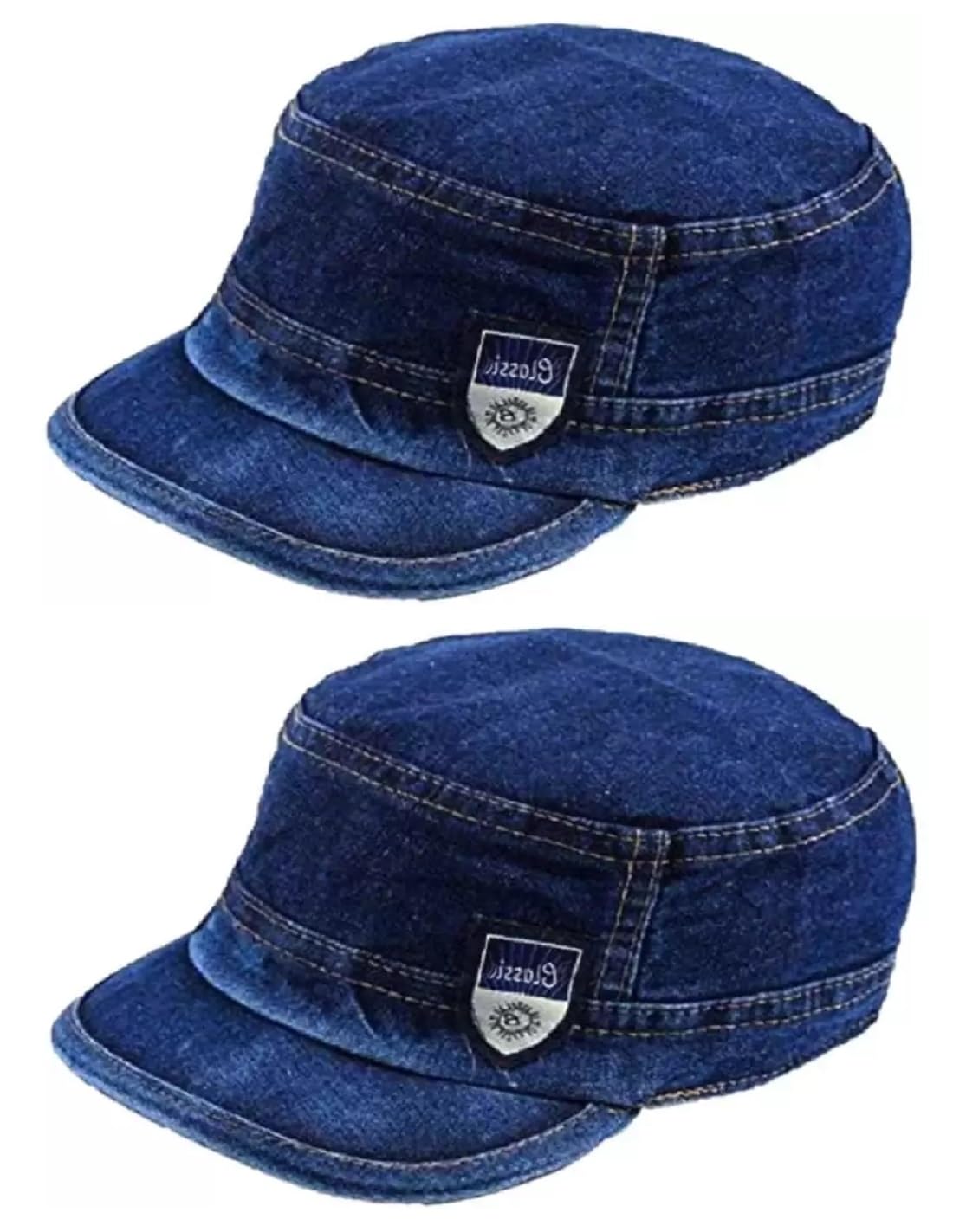 Fy Lane Unisex 100% Cotton Denim Style Cap Color :Dark Blue
