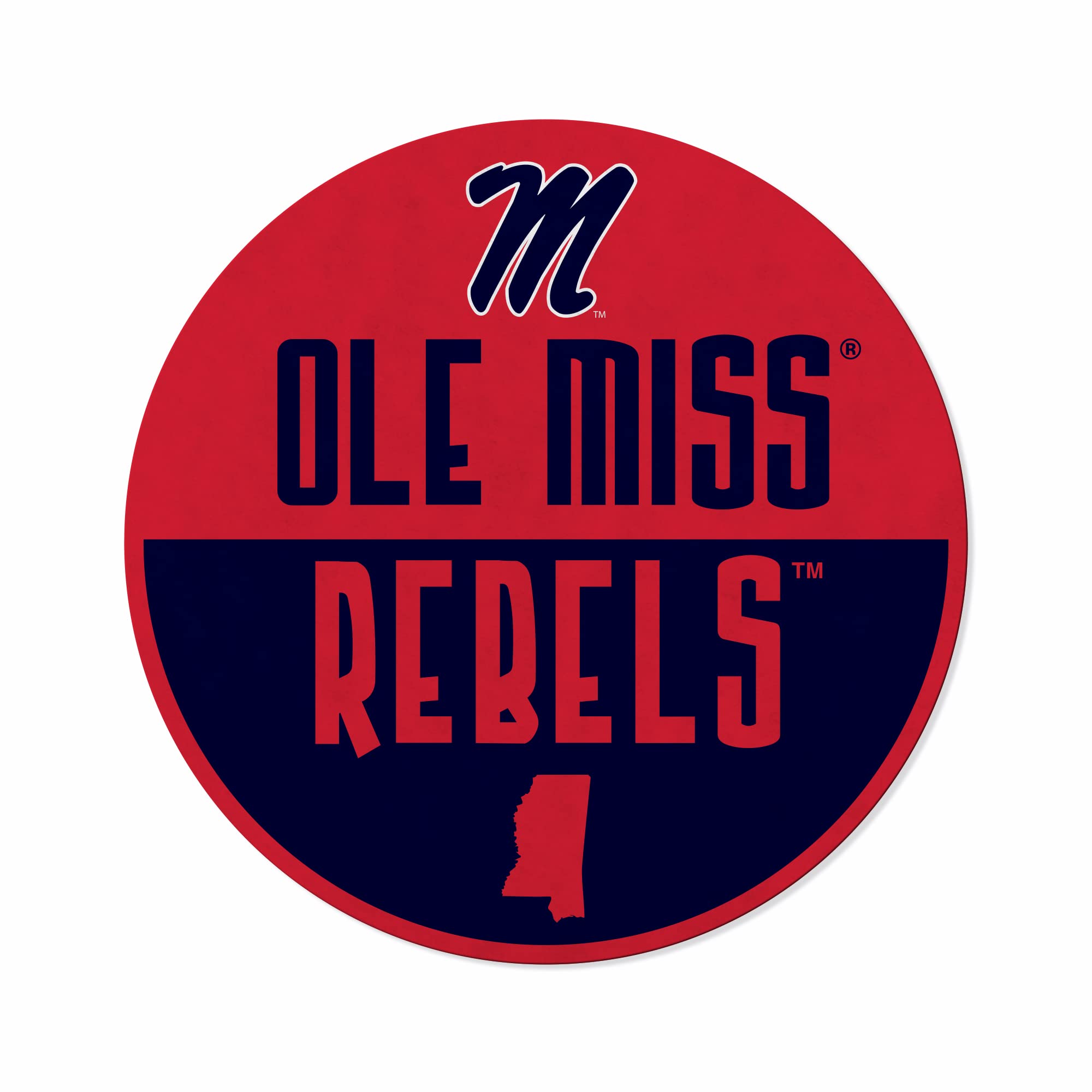 Rico Industries Ncaa Mississippi Rebels Classic Shape Cut Pennant - Home And Living Room D  Cor - Soft Felt Ez To Hang 20.5 X 18