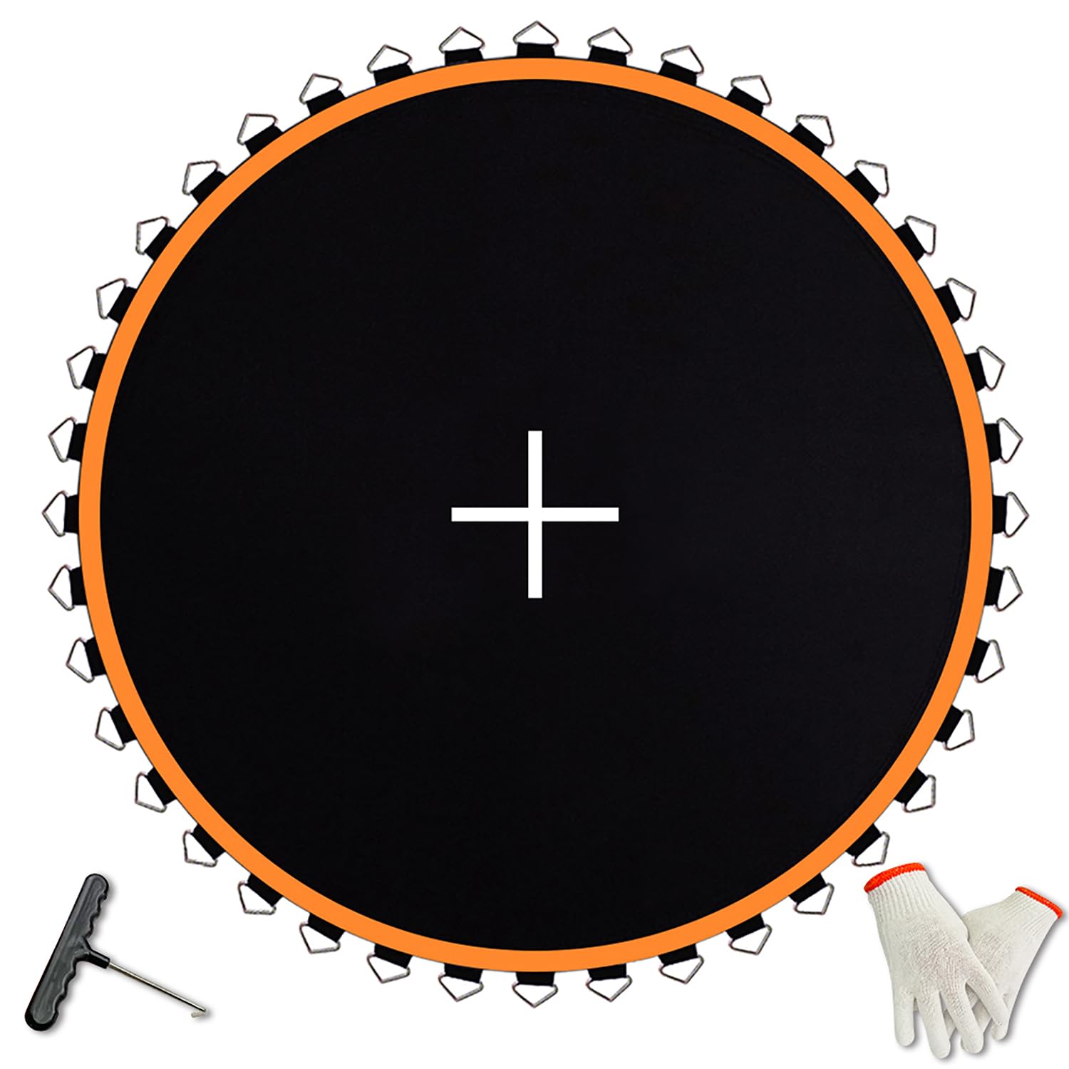 Jumptastic Trampoline Mat Replacement, Trampoline Mat(Mat Dia:161In) Fits 15 Ft Frame, With 96 V-Rings Fits 6.5 Inch, Reinforce,