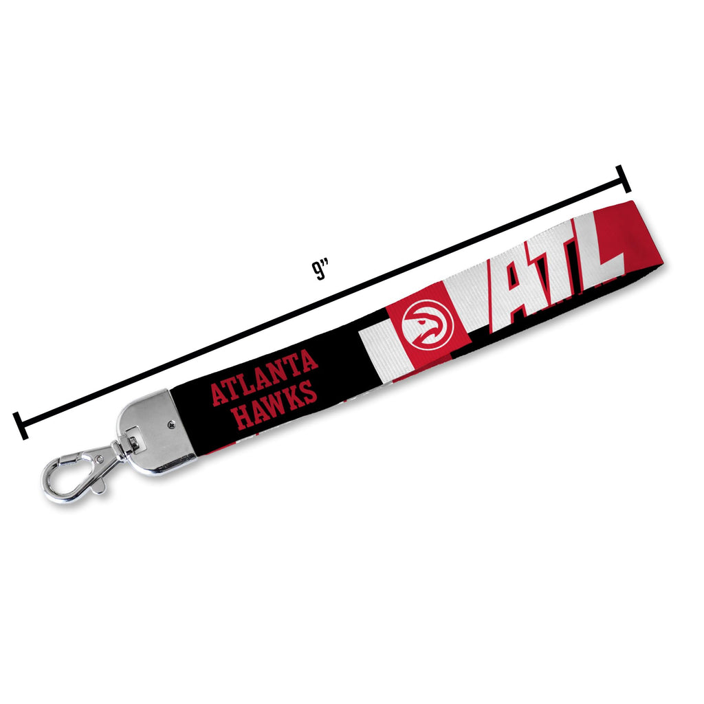 Rico Industries Nba Basketball Atlanta Hawks Wrist Lanyard Key Chain, Cute Wristlet Strap Keychain Holder For Women Men Car Keys