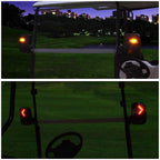 Shuran Golf Cart Mirror Universal Golf Cart Side Mirrors With Turn Signal Light Rear View Mirrors For Club Car Ezgo Yamaha