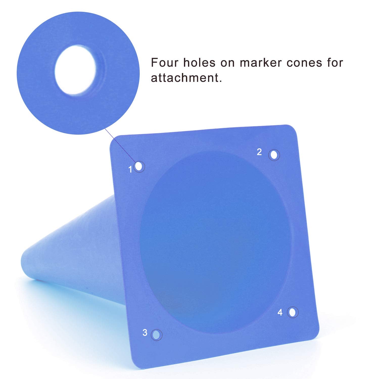 12 Inch Blue Traffic Training Cones, Plastic Safety Parking Cones, Agility Field Marker Cones For Soccer Basketball Football Dri