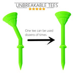 Amy Sport Golf Tees Plastic 3 1/4 Inch Upgrade Unbreakable Bulk 30 Pack Reduce Friction Side Spin Durable Stable 83 Mm Long Tee