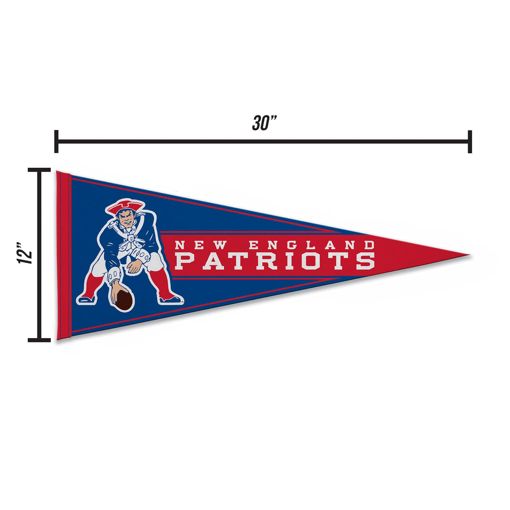 Rico Industries Nfl Football New England Patriots Retro 12'' X 30'' Felt Wall D  Cor Pennant - Great For Home/Bed Room/Man Cave
