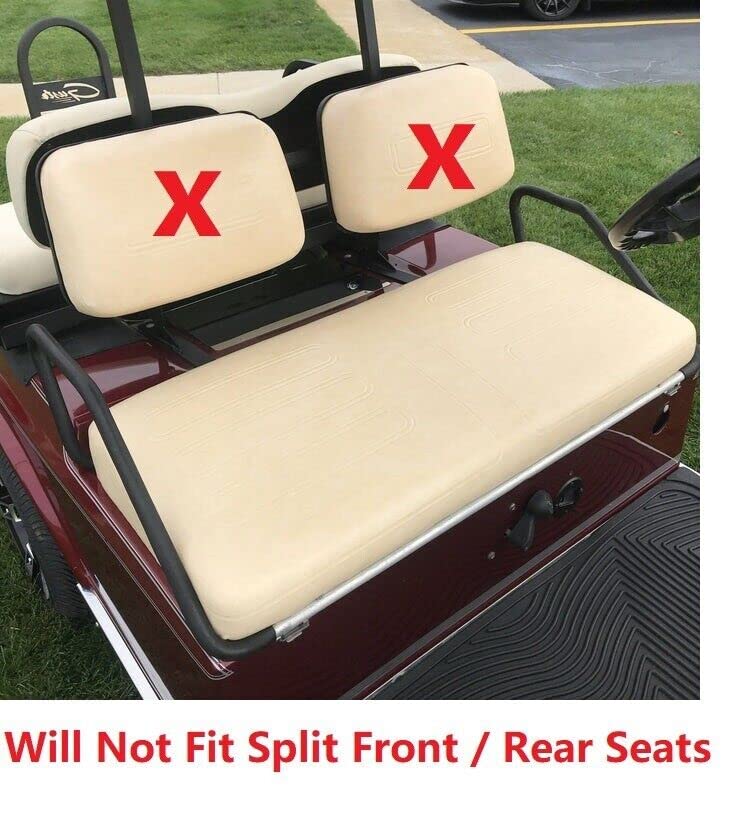 Huskey Parts Company 2Pcs Brown Golf Cart Seat Cover Diamond Stitching For Club Car Ds 2000.5-2013, Marine Grade Vinyl, Custom F