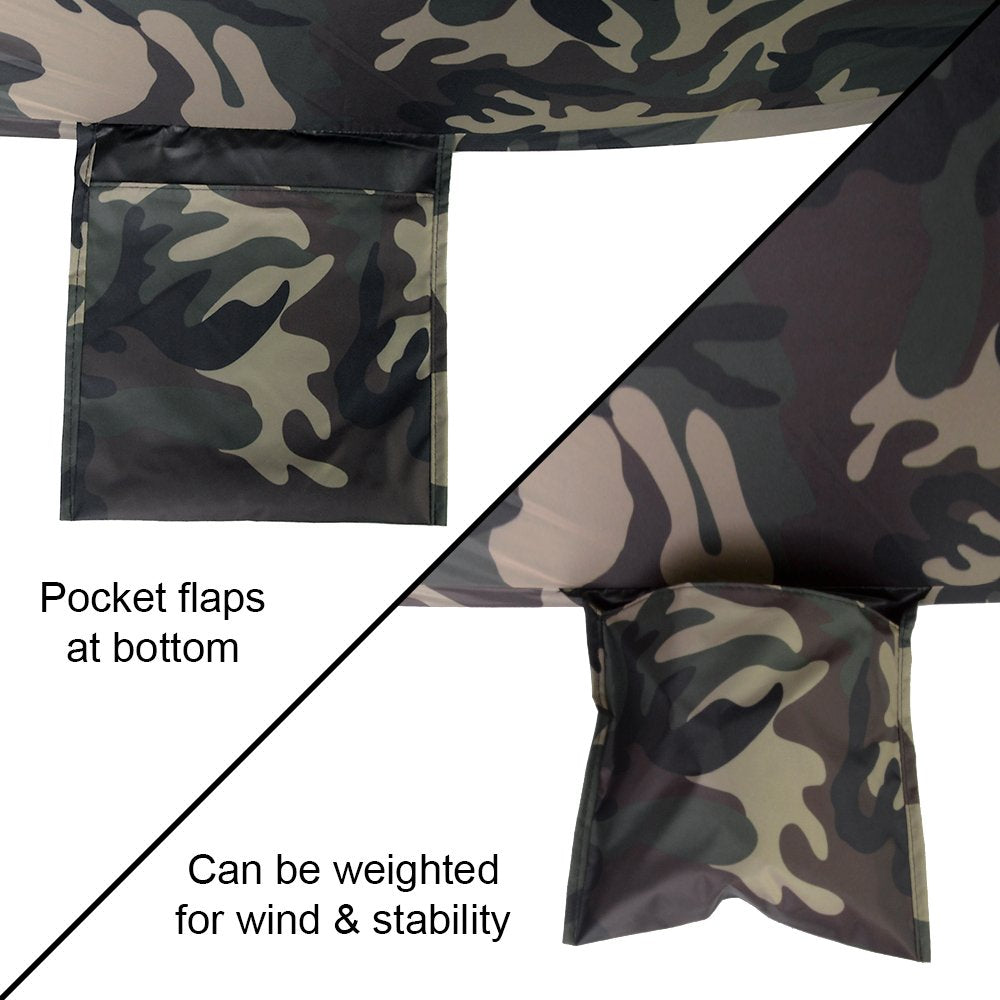 Fotodiox Collapsible Portable Indoor/Outdoor Changing Room - Camo, 64'' Tall, 36''X36'' Base, Pop-Up Dressing Tent
