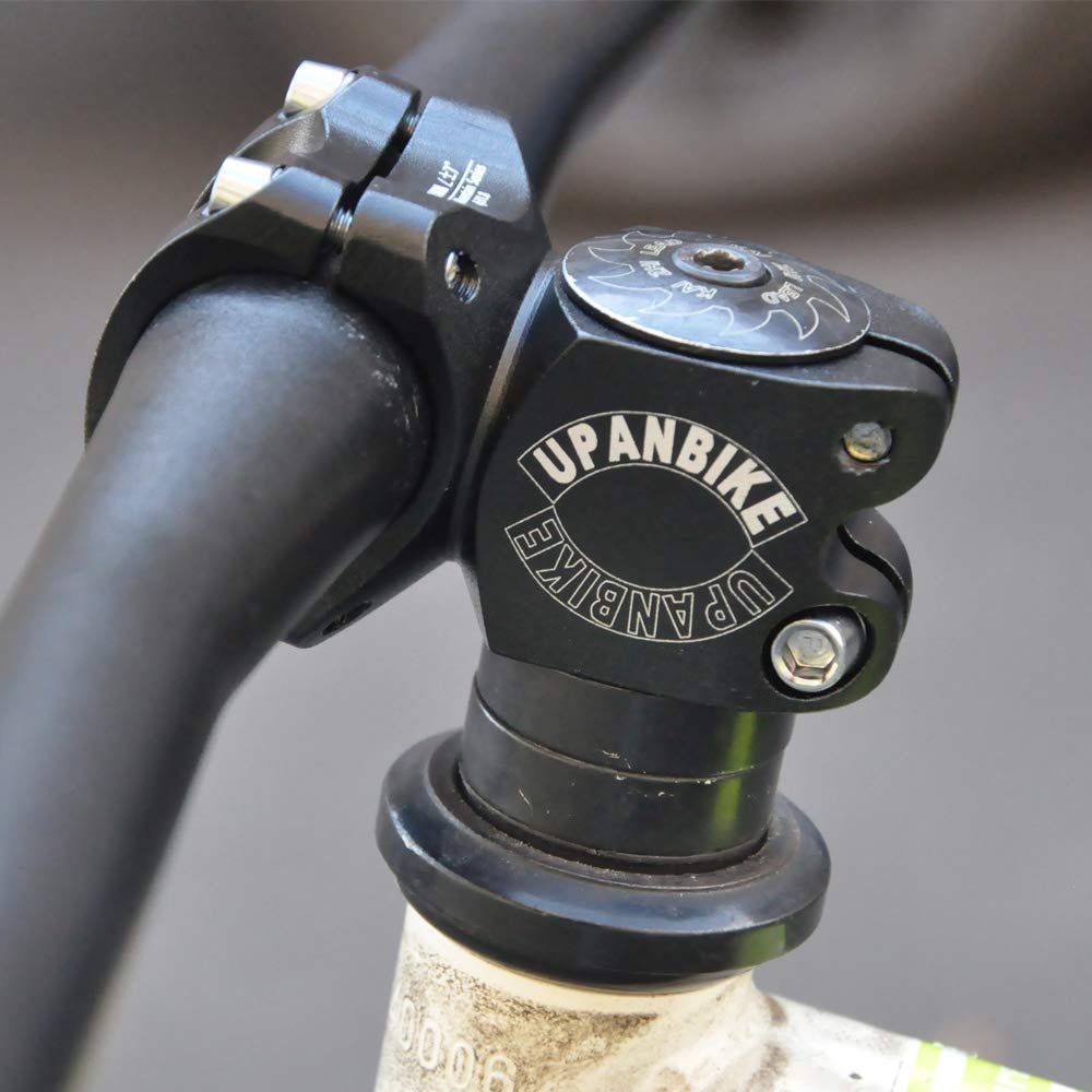 Upanbike Bike Stem 25.4Mm 28.6Mm Aluminum Alloy Short Stem For Mountain Bike Road Bicycle Mtb Bmx(Black)