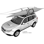 Dorsal Kayak Rack Set 2Pcs J-Bar Rack For Canoe Sup Board Boat On Roof Top Mount Crossbars
