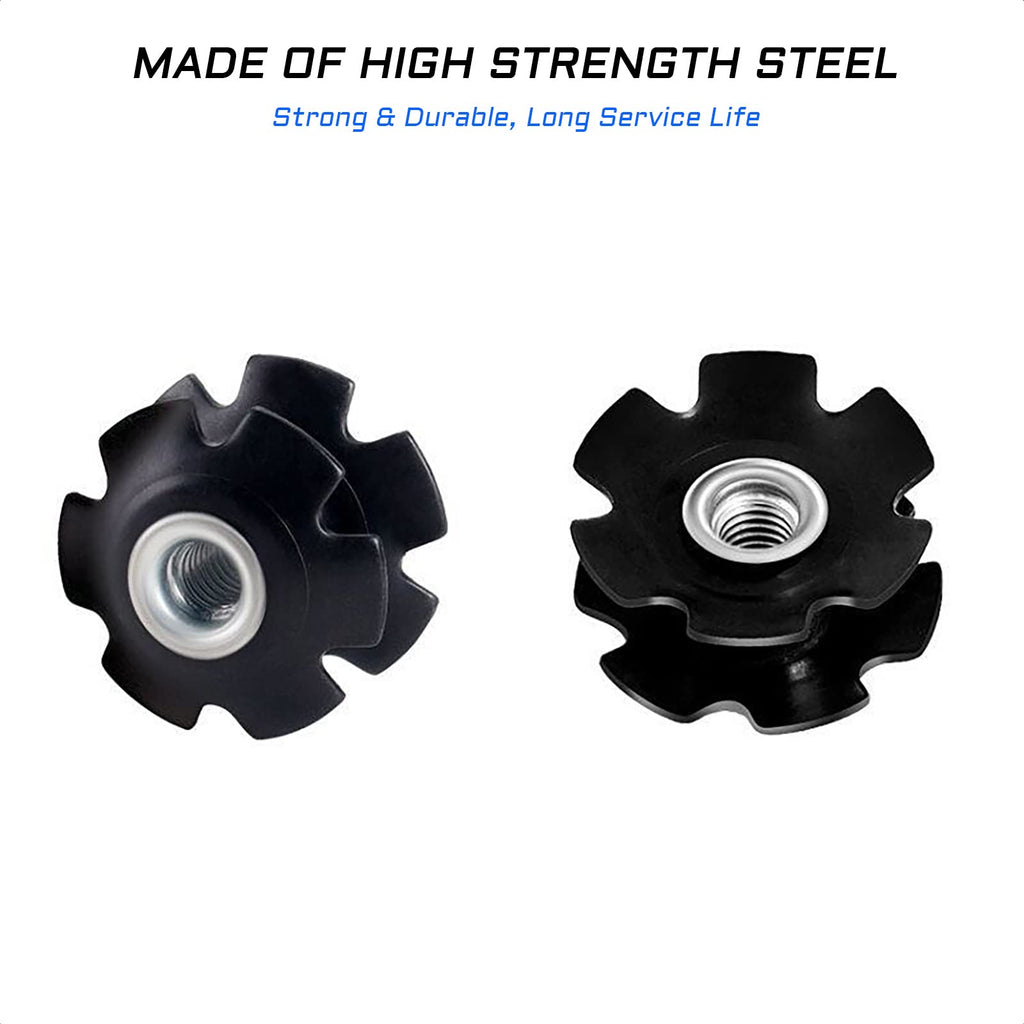 Kievode 6 Pcs Bike Headset Star Nut - Universal Accessories For Forks 1-1/8 Inch 28.6Mm For Mountain Bicycle Road Bicycle Mtb