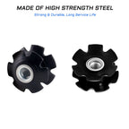 Kievode 6 Pcs Bike Headset Star Nut - Universal Accessories For Forks 1-1/8 Inch 28.6Mm For Mountain Bicycle Road Bicycle Mtb