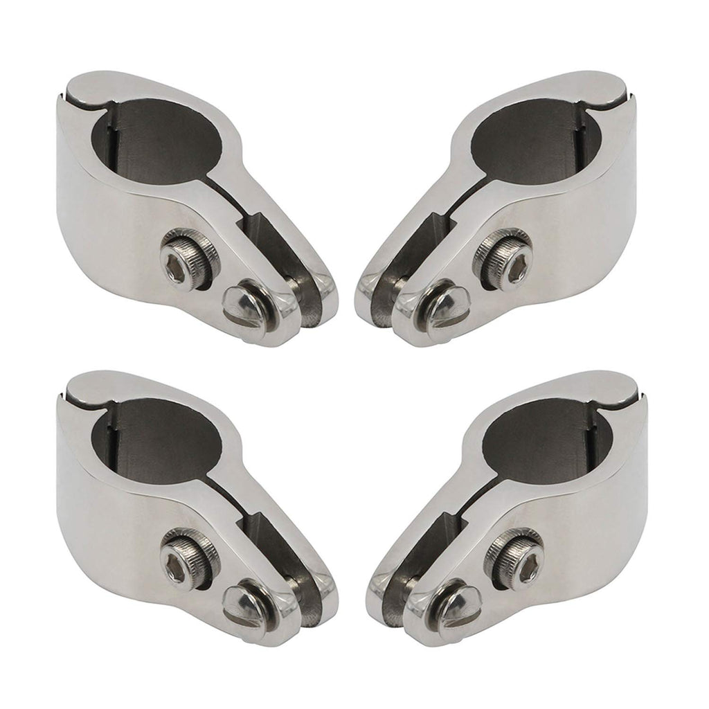 Novelbee 4Pcs Of 316 Stainless Steel Bimini Top Hinge Rail Mount 1''