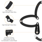 Chimona Bike Foldable Lock, 4-Digit Anti   Theft   Combination   Bicycle   Lock, Security Level 6 Heavy Duty Folding Bike Lock,
