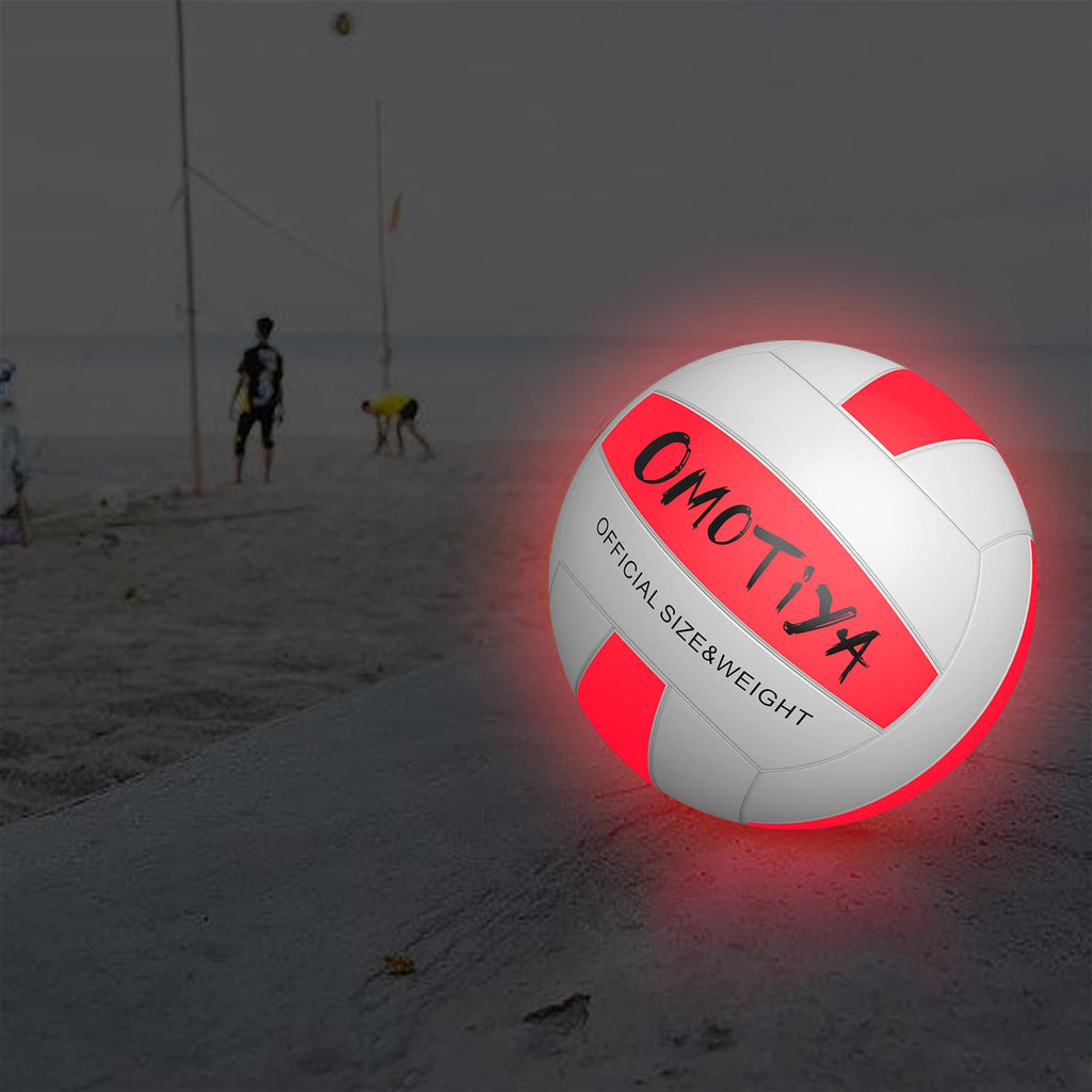 Omotiya Glow In The Dark Volleyball, Led Light Up Volleyball, Outdoor Volleyball Gifts For Boys And Girls, Night Glowing Ball, S