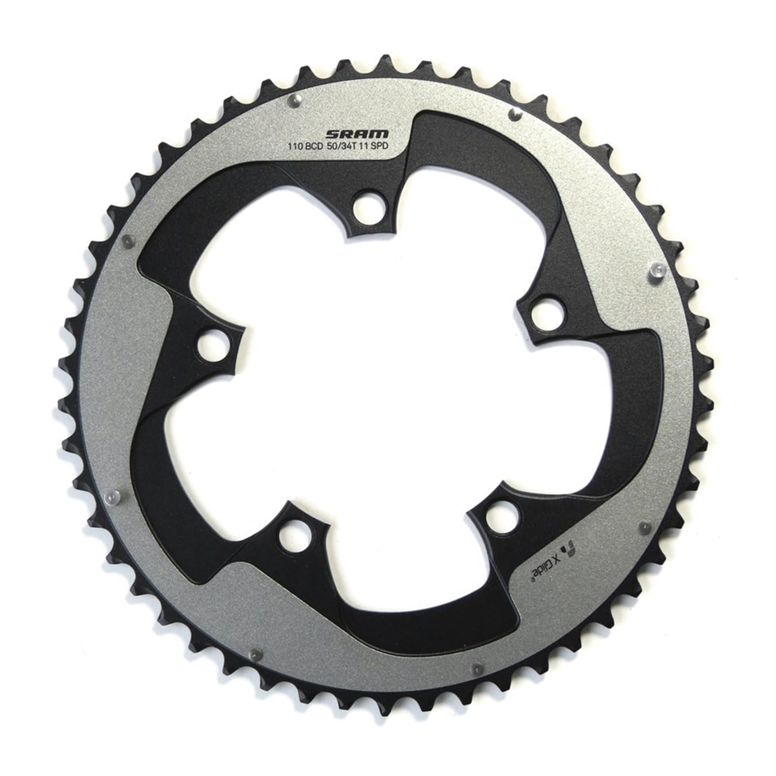 Sram Red 22 53T 130Mm Bcd Yaw Chainring Gray For Hidden Or Non-Hidden Bolt Use With 39T