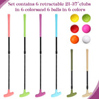 Wettarn 6 Set Golf Putters For Men And Women Two Way Mini Golf Putter With 6 Golf Balls Kids Putter Bulk For Right Or Left Hande