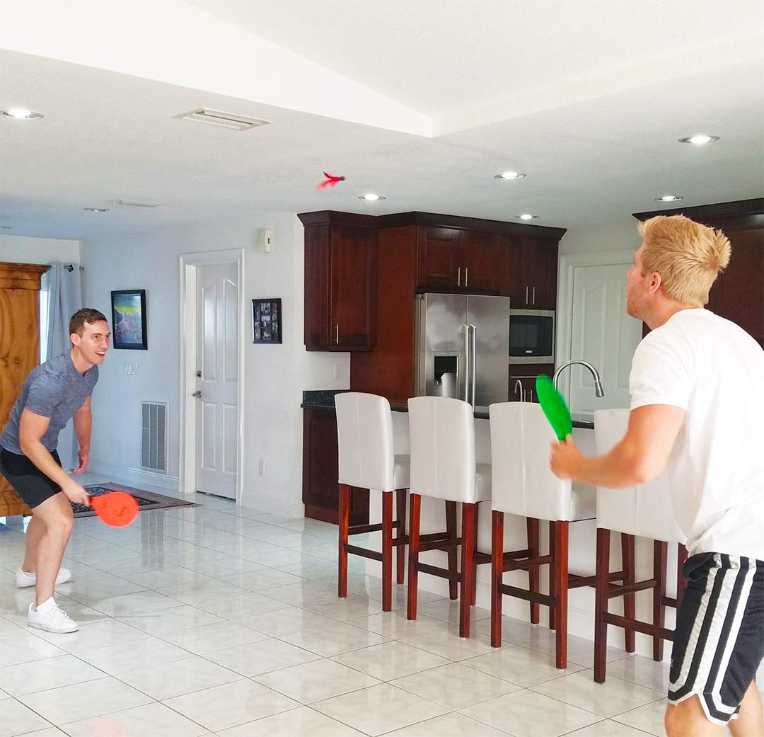 Funsparks Paddle Ball Jazzminton Game - All-Season Indoor/Outdoor Racquet Game For Active Play