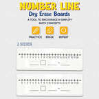 2 Pack Dry Erase Number Line Board 4Ax12A Inch Lapboard Double Sided White Board Featuring 0-10 Number Line On One Side 0-20 On