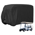 FLYMEI 6 Passenger Golf Cart Cover, Waterproof, Dustproof, UV & Tear Resistant, Black, 138'' L x 48'' W x 66'' H, Compatible wit