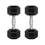 Ritfit 15Lb Dumbbells Set Of 2 Rubber Encased Dumbbell Sets With Optional Rack For Home Gym, Coated Hand Weights For Strength Tr
