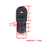 Mx 1 Inch Bimini Top Fitting Hardware Eye End Cap 4Pcs (Inside For 1 Round Tube)