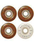 Spitfire F4 Classic Swirl 53Mm White/Orange (Set Of 4)