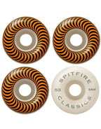 Spitfire F4 Classic Swirl 53Mm White/Orange (Set Of 4)