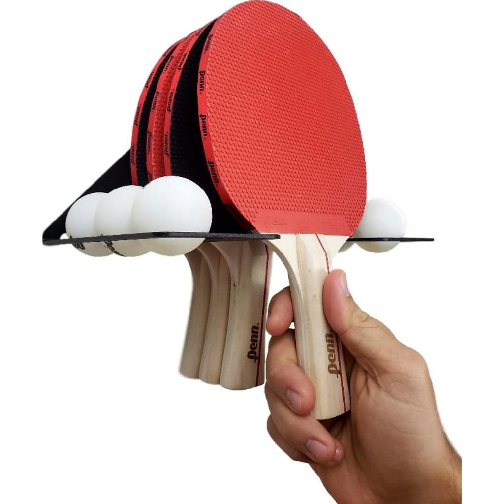Iron American Elite Ping Pong And Table Tennis Storage Rack, Made In Usa - 1.375 Inch Slot For Balls And 3.25 Inch Slot For Padd