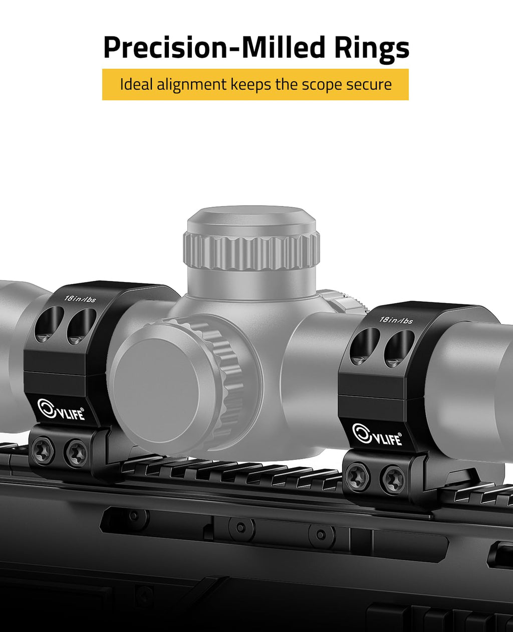 CVLIFE 34mm Scope Rings Low Profile Precision Mount - Compatible with 20mm Rails - Scope Mount - 2 Pieces