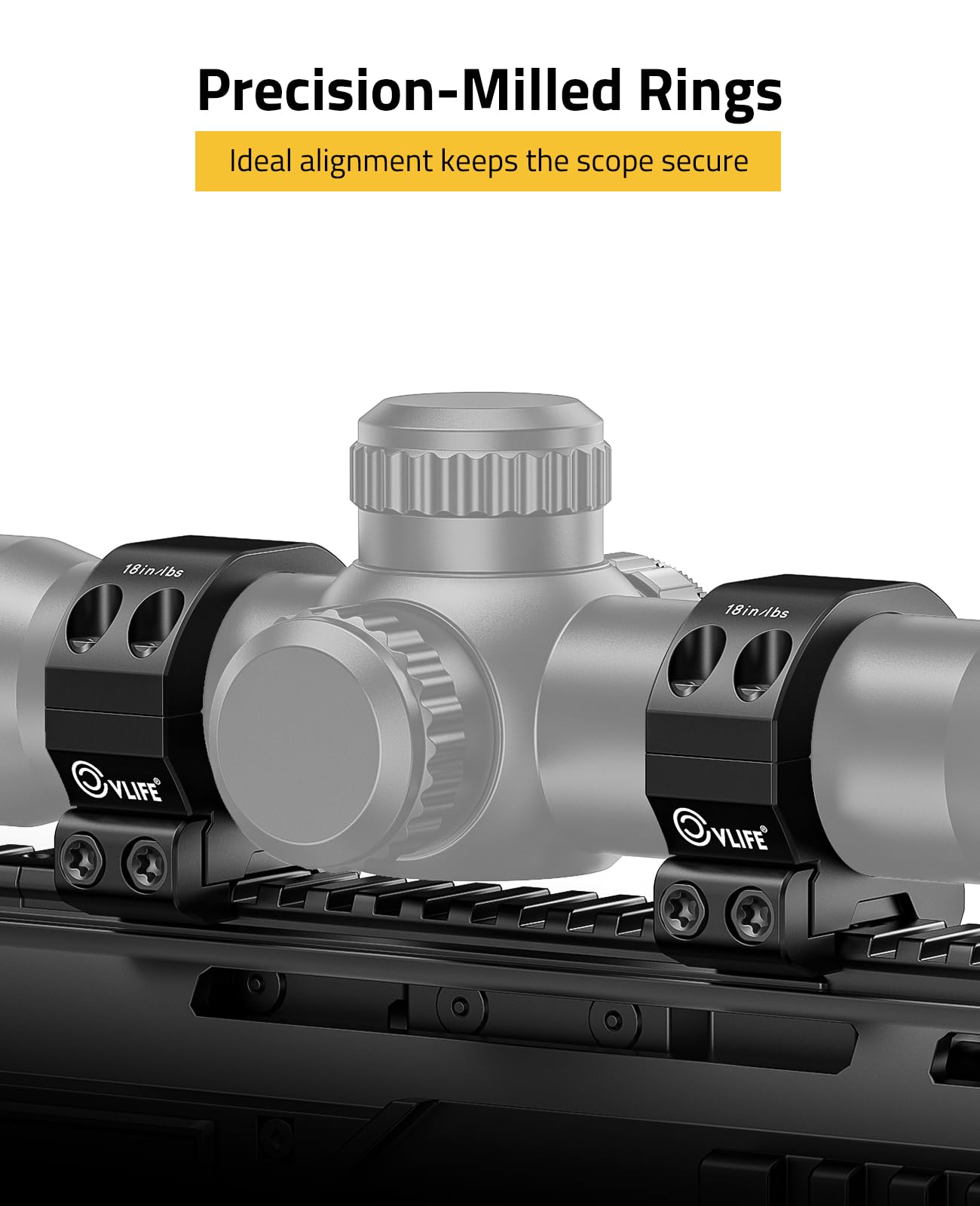 CVLIFE 34mm Scope Rings Low Profile Precision Mount - Compatible with 20mm Rails - Scope Mount - 2 Pieces